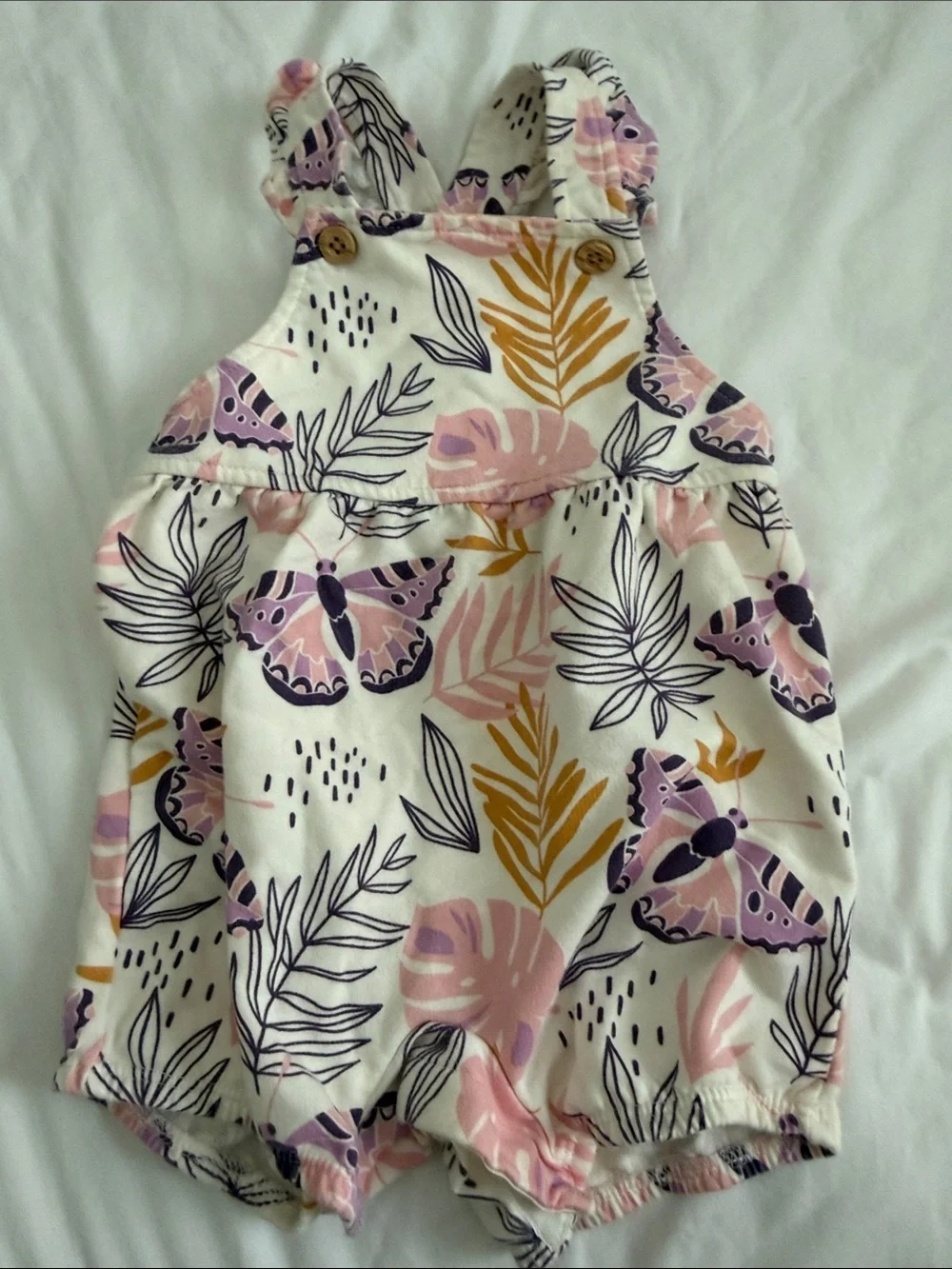 Baby Floral Butterfly Romper with Tee 9-12months